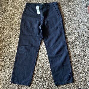 Alex Mill Neil black utility pant size 8 in linen-cotton